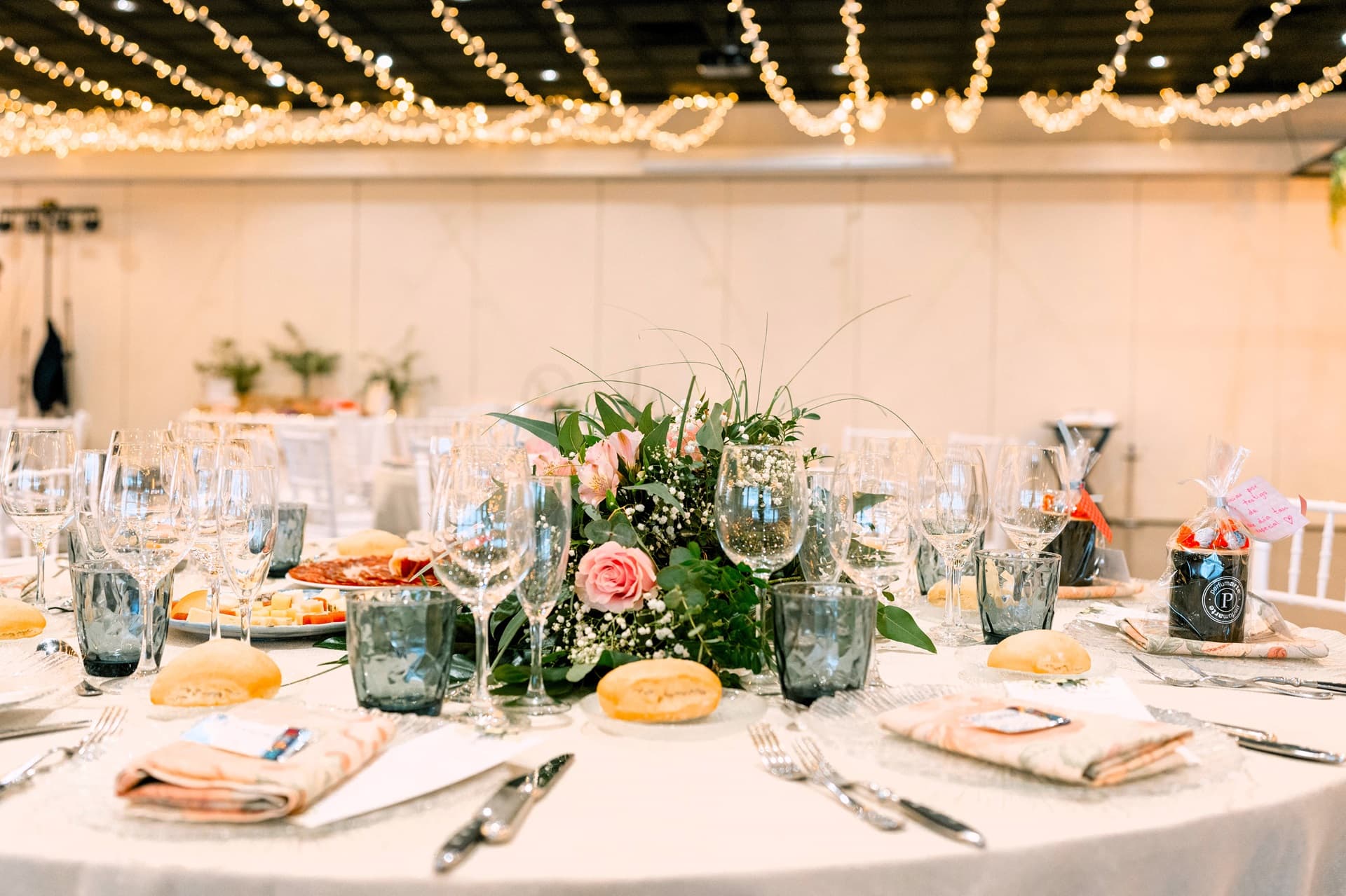 Presentación de mesa para boda.